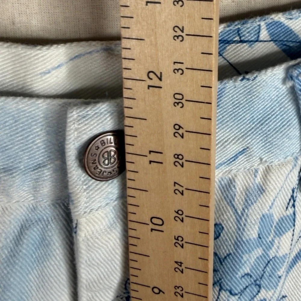 New Bill Blass Vintage Floral/Butterfly Print Hi Rise‎ Shorts size 10 Blue/White